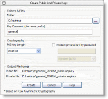 PKI key generator. Generating private and public key pair