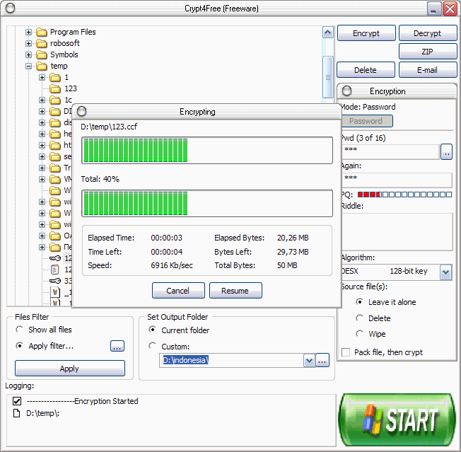 Crypt4Free 5.67 screenshot