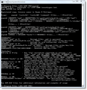 command line tool for encryption of file