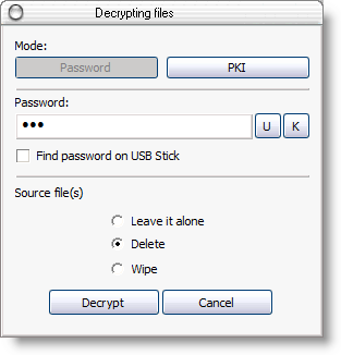 AEP can encrypt multiple files and folders in a batch mode