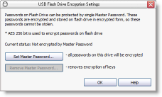 Set Master Password for USB memory stick