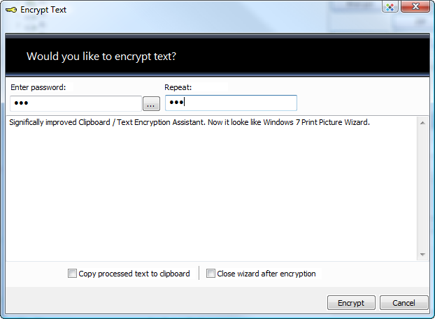 AES text encryption