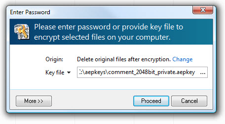 advanced folder encryption key